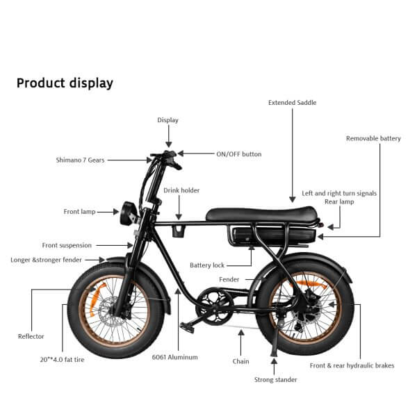 EB20 Electric Bicycle Fat e bike - Image 3